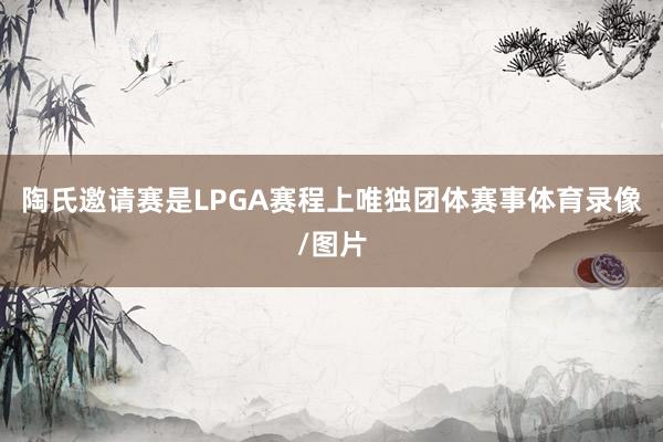 陶氏邀请赛是LPGA赛程上唯独团体赛事体育录像/图片